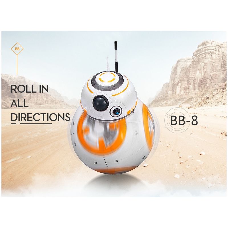 RC BB-8 Star Wars Inteligentní Robot Hračka pro Děti – 360° Rotace, Magnetická Suspenze, Dálkové Ovládání