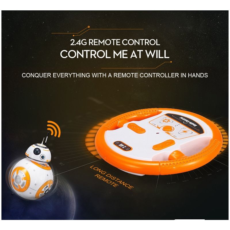 RC BB-8 Star Wars Inteligentní Robot Hračka pro Děti – 360° Rotace, Magnetická Suspenze, Dálkové Ovládání