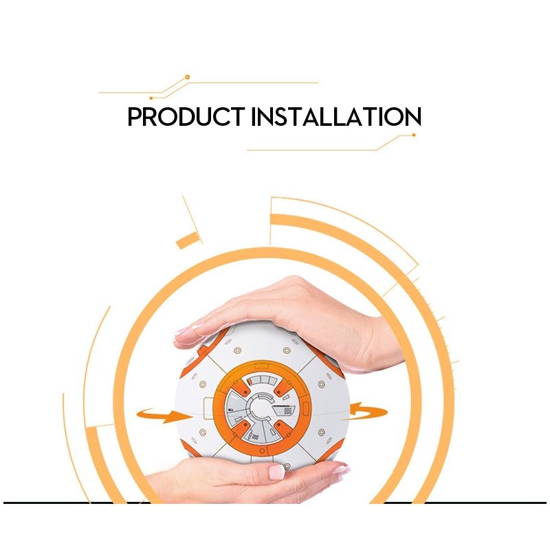 RC BB-8 Star Wars Inteligentní Robot Hračka pro Děti – 360° Rotace, Magnetická Suspenze, Dálkové Ovládání