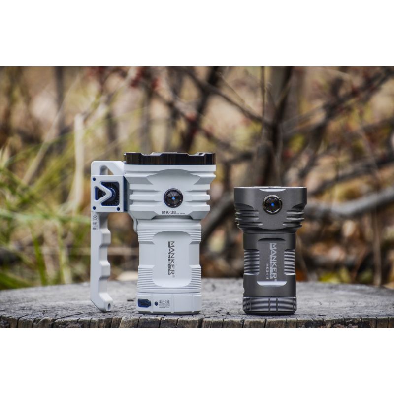 Manker MK38 LED Svítilna 41500lm, 8x XHP70.2, Multifunkční Ruční Svítilna pro Venkovní Osvětlení a Domácí Bezpečnost