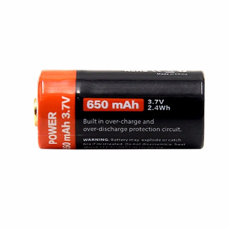 Nabíjecí 16340 Li-ion baterie 650mAh 3.7V s Micro USB – Dlouhá životnost a efektivní nabíjení