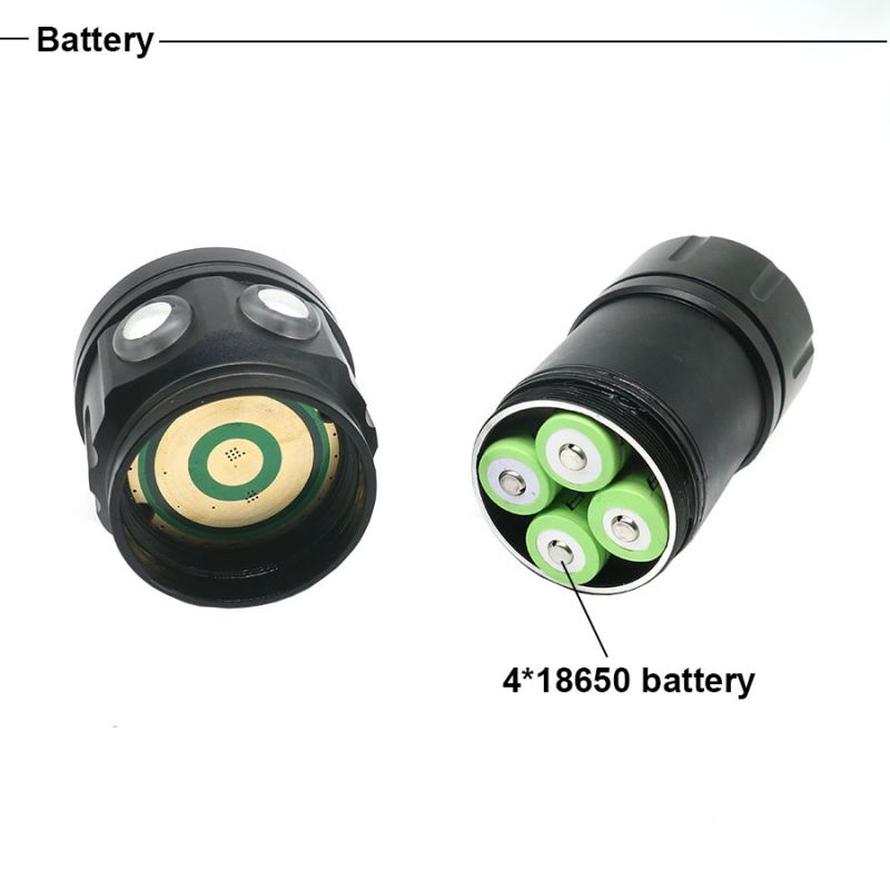 UV Potápěčská Svítilna QH14/QH27, 20000 Lumenů LED Pro Podvodní Průzkum Mořského Života. Vodní Baterka!