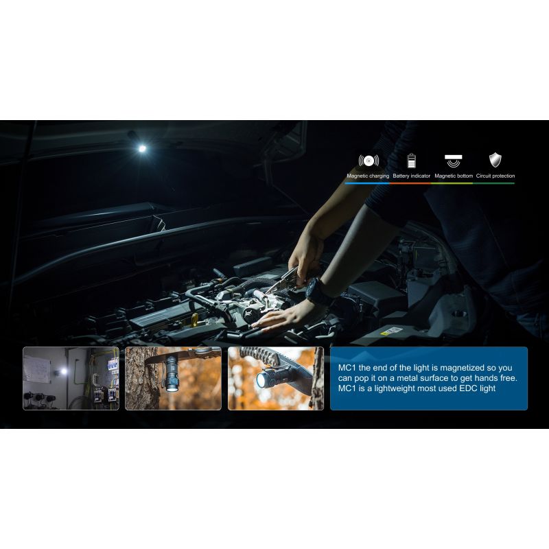 TrustFire MC1 Baton XP-L HI 1000lm LED svítilna | Mini EDC klíčenka | Kompaktní dobíjecí světlo