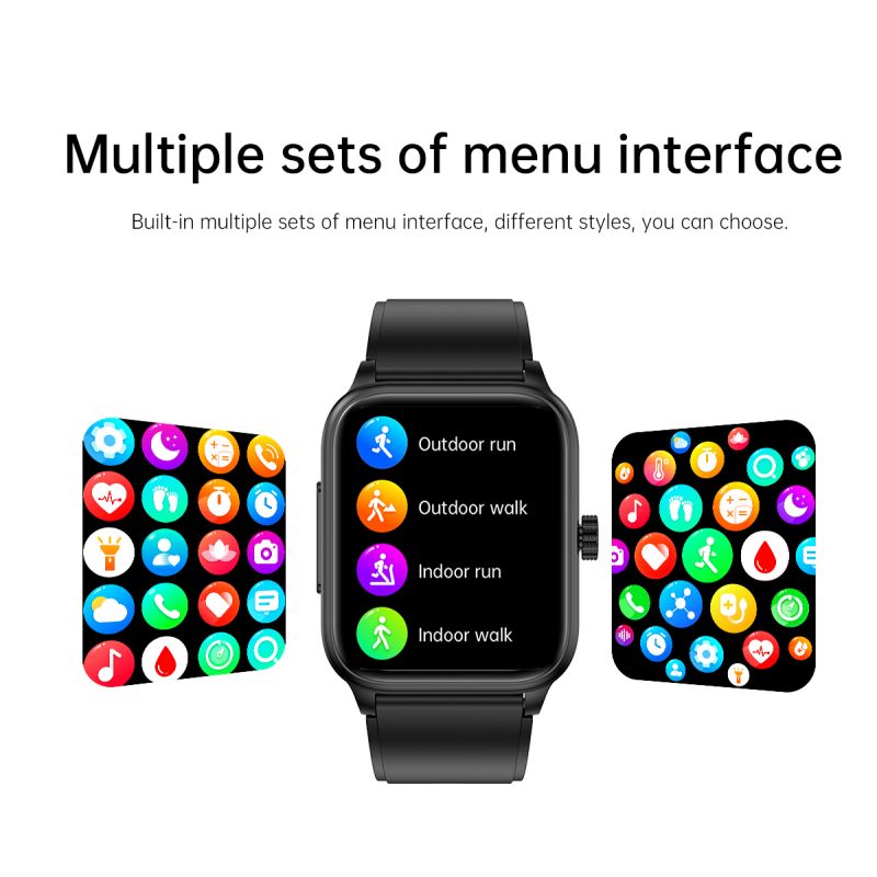 ET540 Chytré hodinky ECG, Krevní Glukóza, Srdeční tep, Tlak, Kyslík, Teplota, Bluetooth Volání, Fitness Tracker