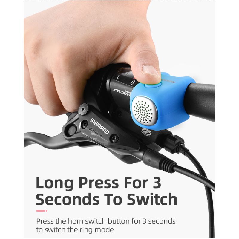 ROCKBROS Elektrický Cyklo Zvonek 110 dB – Vodotěsný MTB Doplněk pro bezpečnou jízdu! Esenciální k personalizaci.