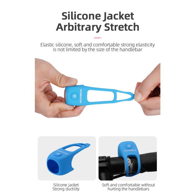 ROCKBROS Elektrický Cyklo Zvonek 110 dB – Vodotěsný MTB Doplněk pro bezpečnou jízdu! Esenciální k personalizaci.