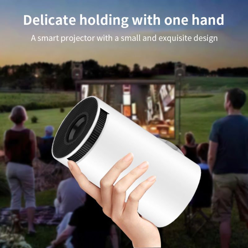 Projektor HY300 WiFi 6 Full HD 1280P Android 11 Inteligentní přenosný LED Mini projektor pro domácí kino