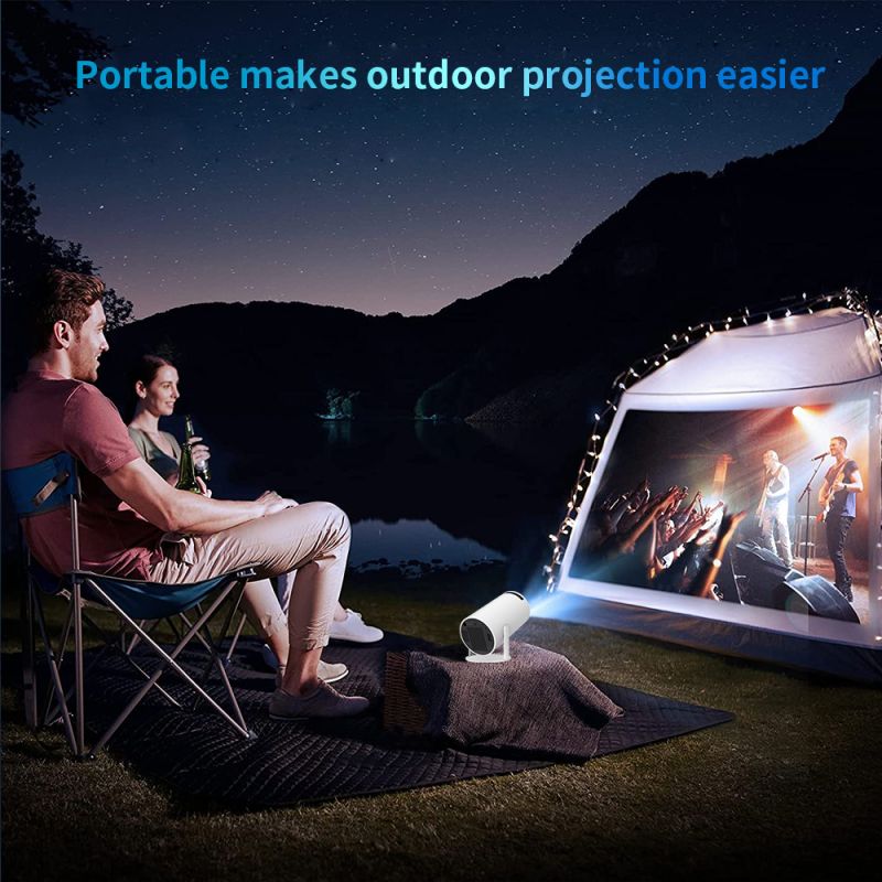Projektor HY300 WiFi 6 Full HD 1280P Android 11 Inteligentní přenosný LED Mini projektor pro domácí kino