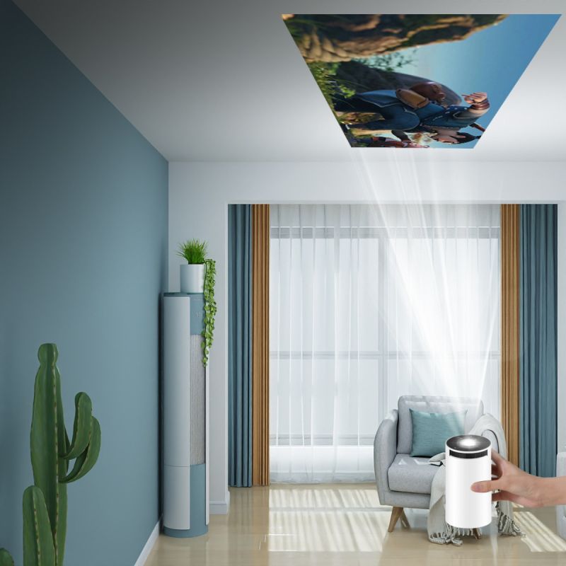 Projektor HY300 WiFi 6 Full HD 1280P Android 11 Inteligentní přenosný LED Mini projektor pro domácí kino