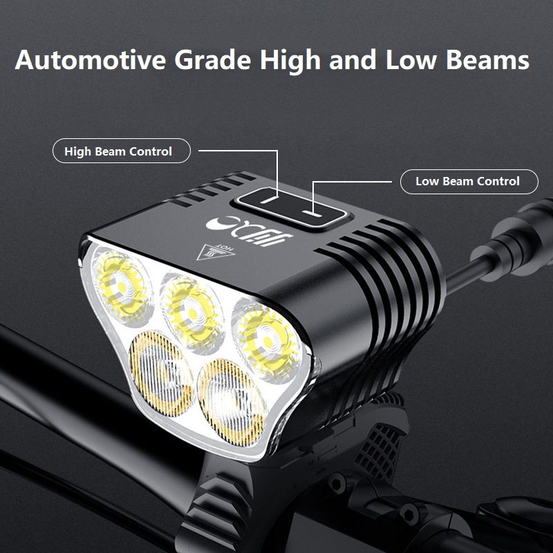 Mangelyes M5 4000 Lumenů Světlo na Kolo s 20000mAh Baterií, USB Dobíjecí Pro Noční Jízdu, Vodotěsné MTB Čelovka