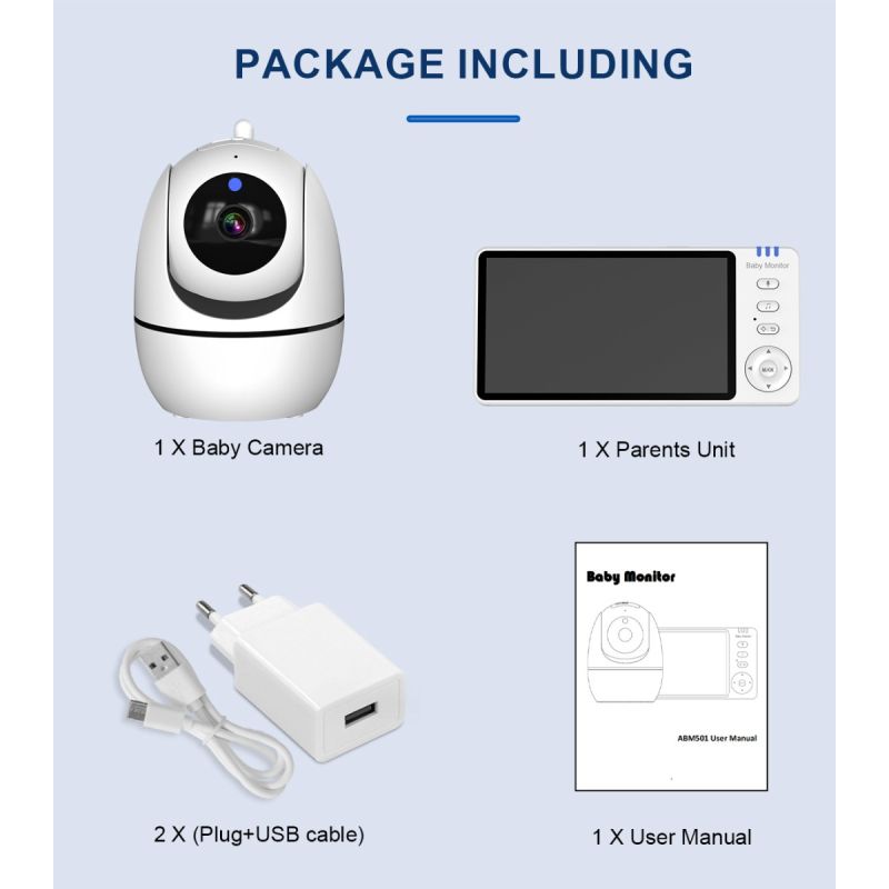 ABM501 Video Chůvička 2.4G Bezdrátová s 5.0