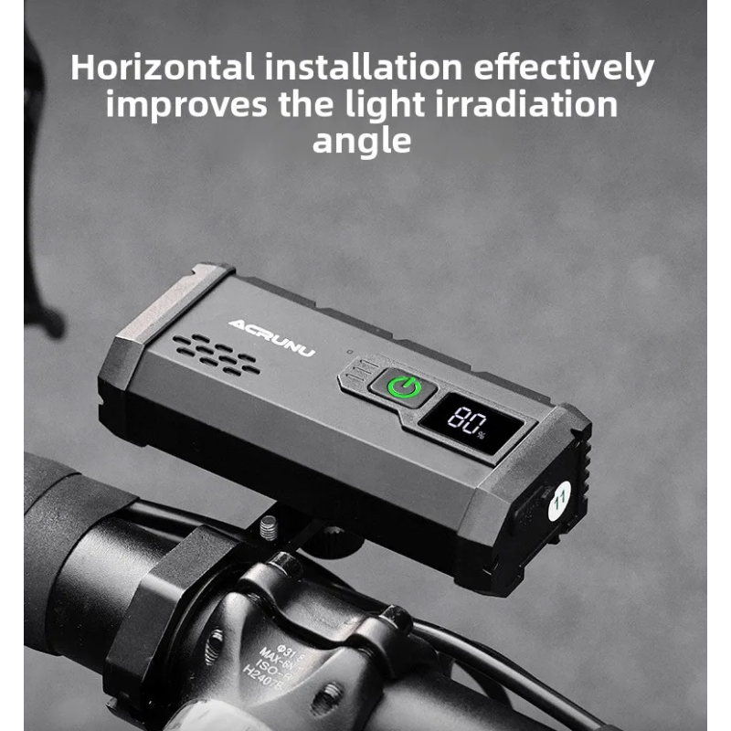 ACRUNU LED světlo na kolo 4000lm, USB dobíjecí. 4 režimy pro viditelnost a bezpečnost na kole.