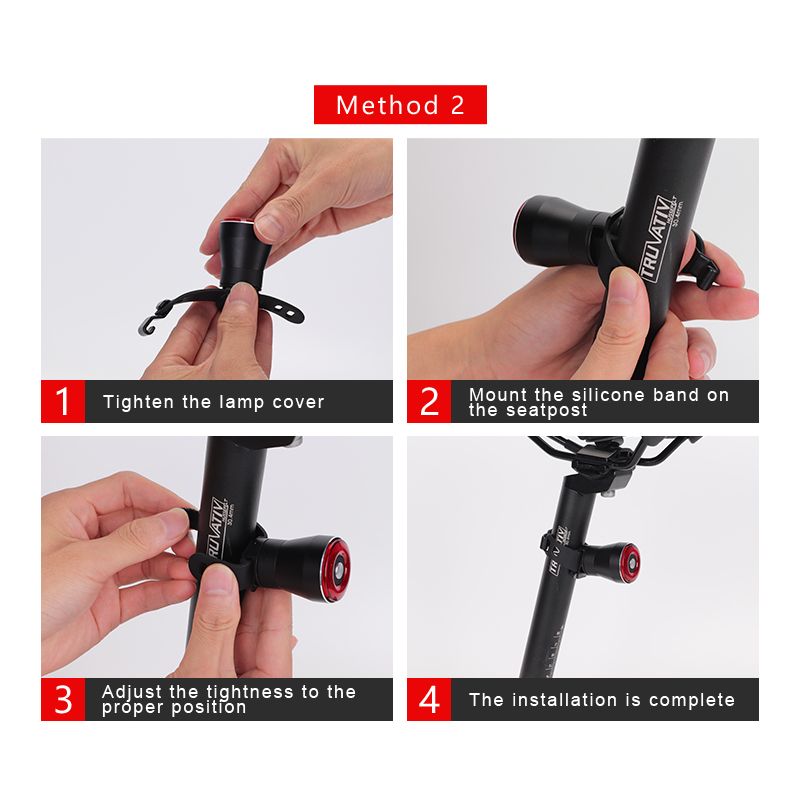 ANTUSI Q5 Chytré Zadní Světlo na Kolo s Automatickým Zapnutím pro Bezpečnost a Viditelnost Cyklistů