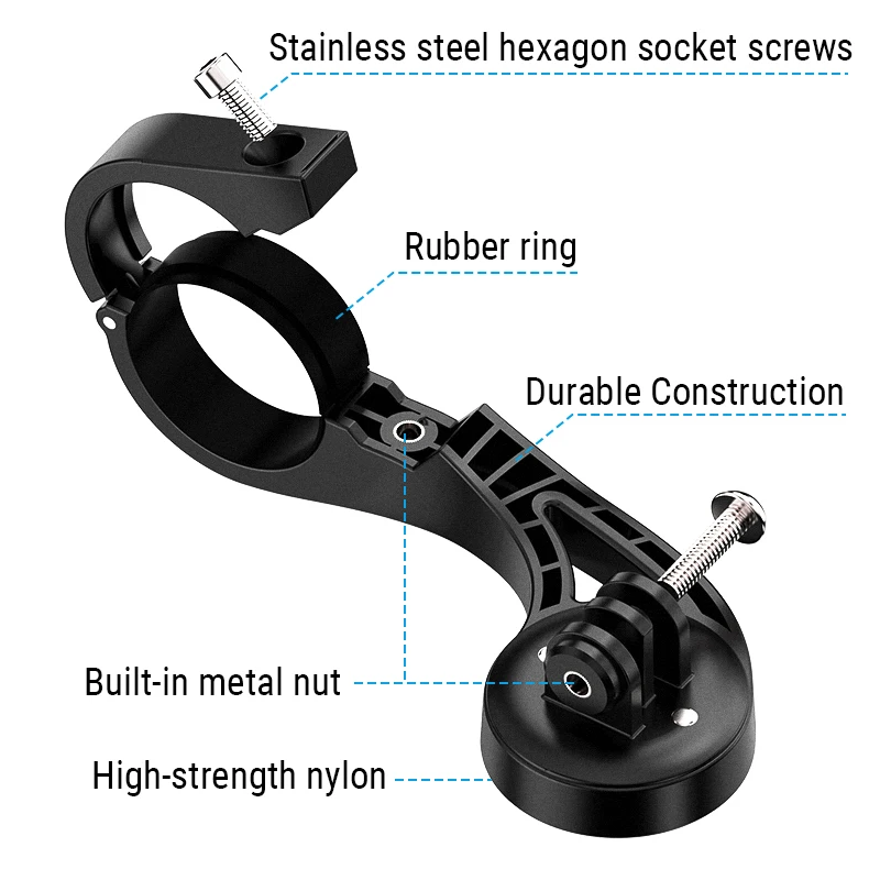TOWILD AS90: Prodloužený držák řídítek pro Garmin & Světlo. Odolný, snadná montáž!