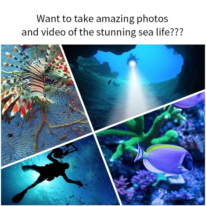 **B11 LED Svítilna: Červené Modré Bílé Podvodní Světlo pro Fotopůjčky a Potápění – Odolná, 80M!**