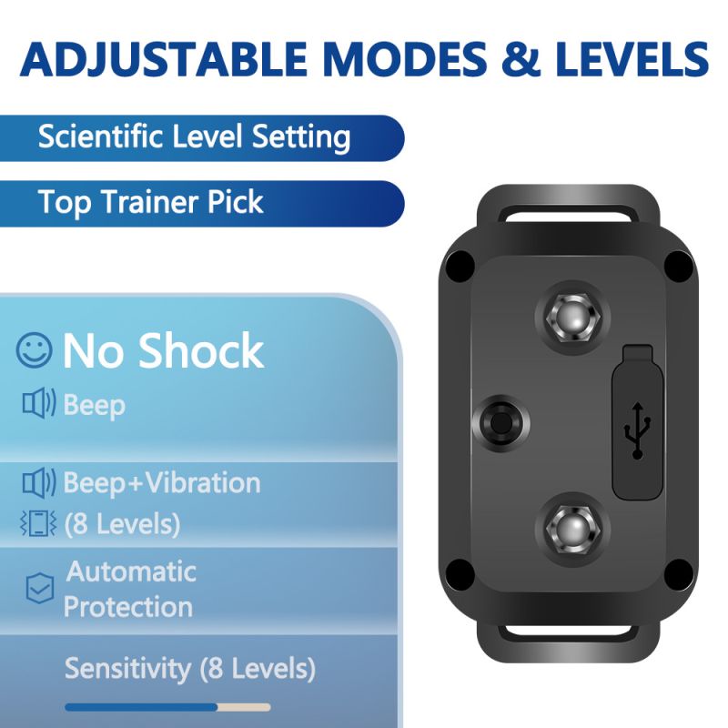 Chytrý Vodotěsný Dobíjecí Obojek Proti Štěkání PSŮ PuPoPan - Účinný Trénink & Klidné Prostředí