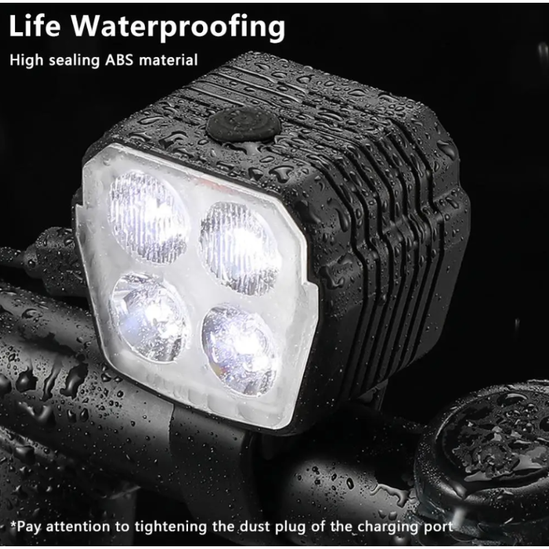 Cyklistická čelovka a houkačka 2v1 | MTB Bike Světla vpředu/vzadu | Kabelové ovládání zvonku/houkačky | Příslušenství na kolo