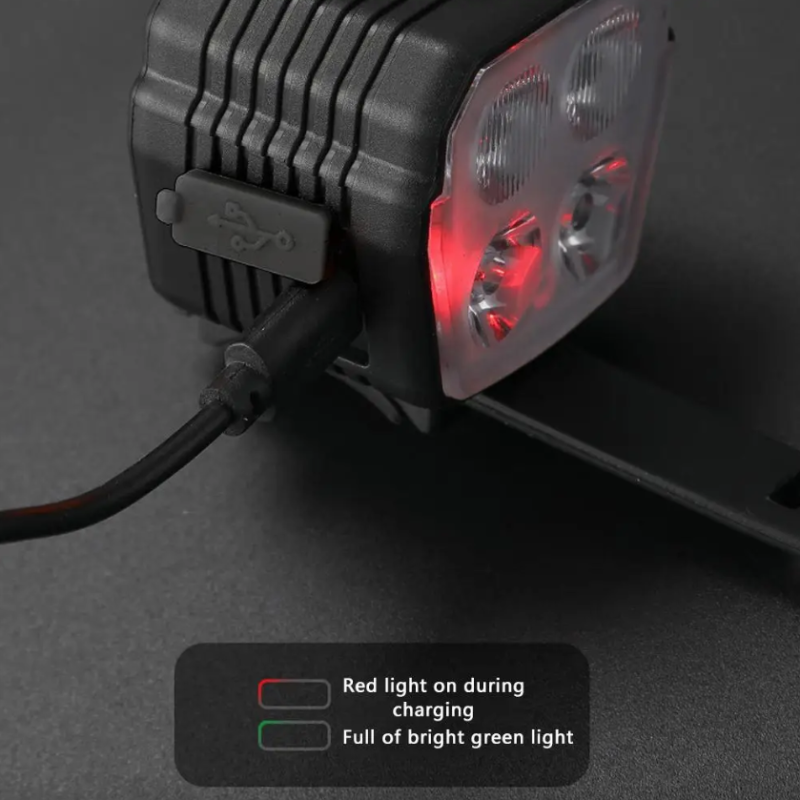 Cyklistická čelovka a houkačka 2v1 | MTB Bike Světla vpředu/vzadu | Kabelové ovládání zvonku/houkačky | Příslušenství na kolo