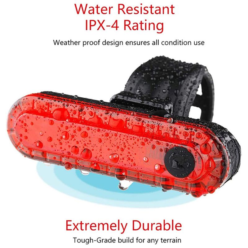 USB dobíjecí cyklistické zadní světlo na kolo | Ultra jasná LED červená světla pro bezpečnost a viditelnost