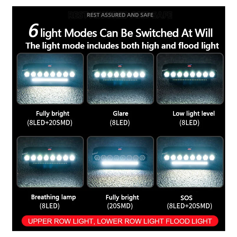 USB Dobíjecí Přední Světlo s Hlásičem 120dB & Vodotěsný Cyklistický Zvonek – Bezpečnost pro Městské Cyklisty