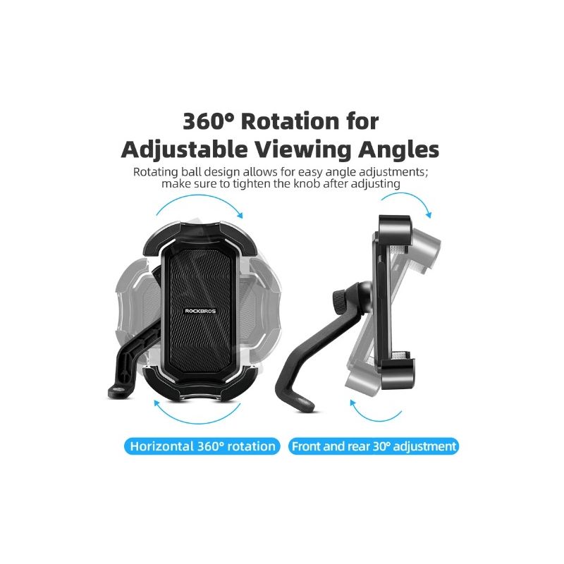 ROCKBROS Držák Telefonu na Kolo 360° Otočný, Odolný Nárazu, 4.7-6.8