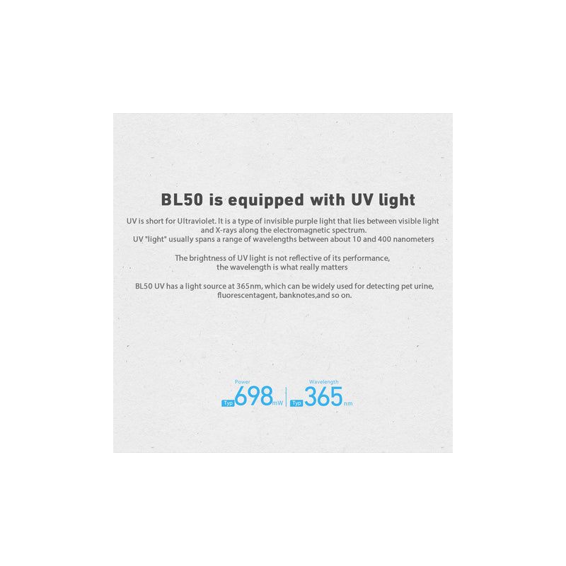 IMALENT BL50: 3600lm LED svítilna s UV, OLED displejem a Type-C dobíjením pro dobrodružství & domov