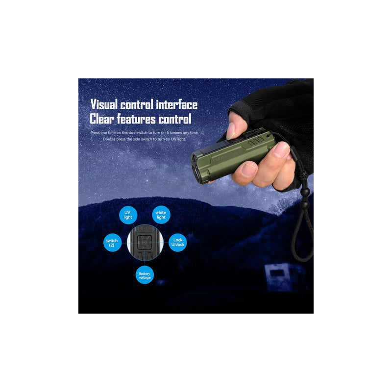 IMALENT BL50: 3600lm LED svítilna s UV, OLED displejem a Type-C dobíjením pro dobrodružství & domov