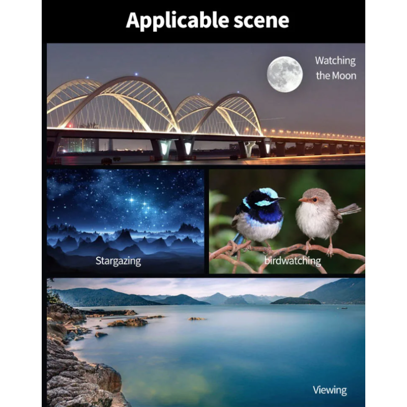 25-75x60 Zoom ED Monokulární Dalekohled Bak4 pro Kempování & Pozorování Ptáků - Výkonný Dalekohled