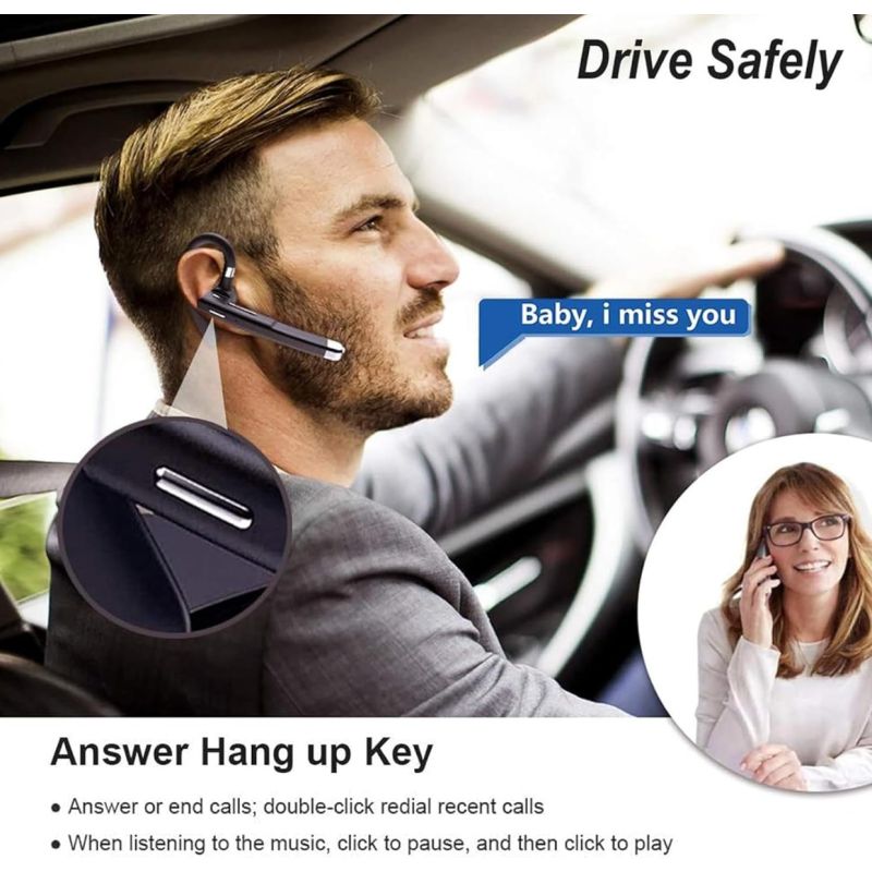 Bezdrátová sluchátka 5.3 s mikrofonem, potlačení hluku, pro sport i byznys – Handsfree náhlavní souprava