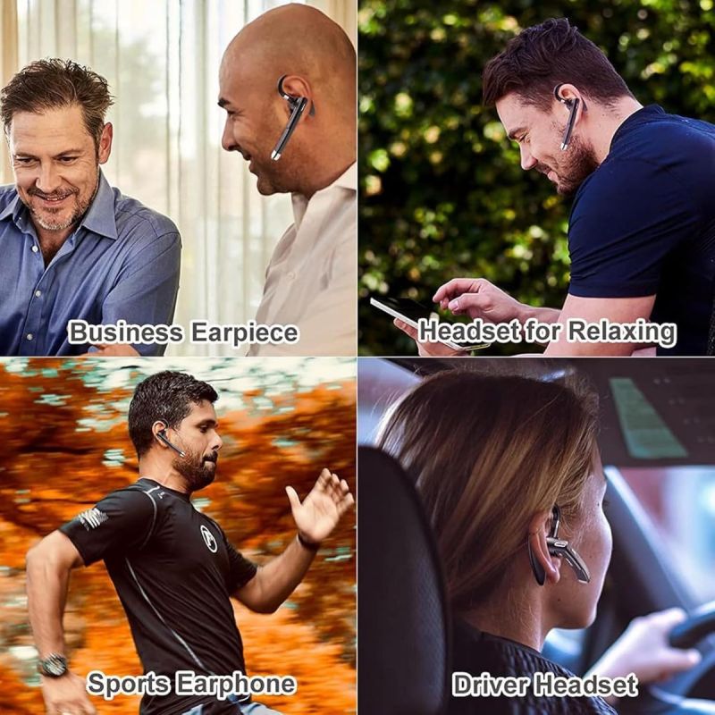 Bezdrátová sluchátka 5.3 s mikrofonem, potlačení hluku, pro sport i byznys – Handsfree náhlavní souprava