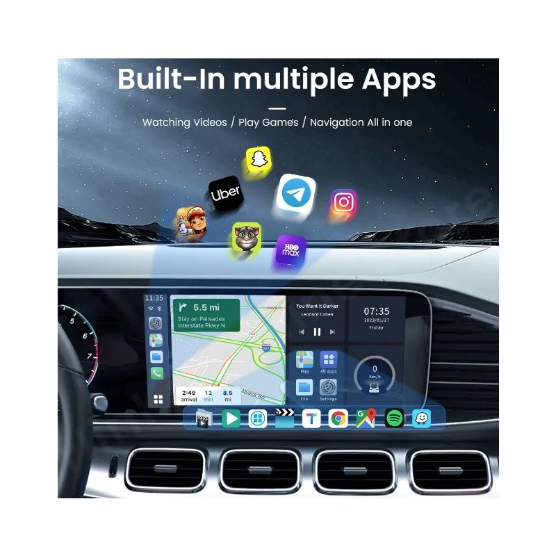 CarlinKit Chytrá TV krabička pro auta | CarPlay Ai Box Android 13 | Auto zábava s YouTube & Netflix