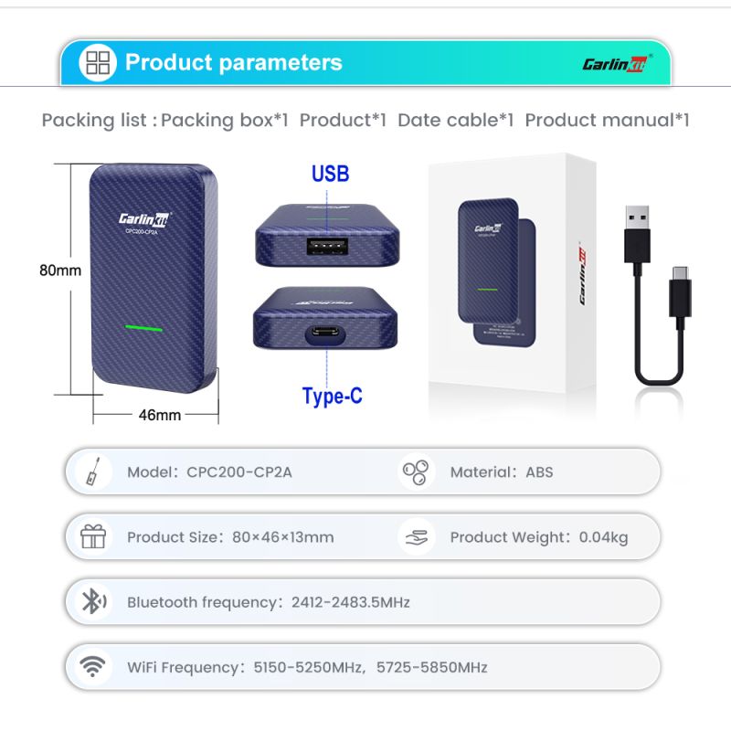 CarlinKit 4.0 Bezdrátový CarPlay Box & Android Auto Adaptér pro Audi, VW, Kia – Plug and Play Upgrade!