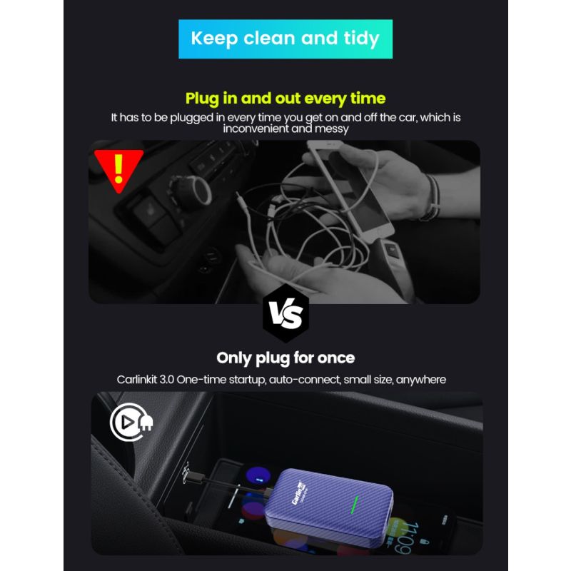 CarlinKit 4.0 Bezdrátový CarPlay Box & Android Auto Adaptér pro Audi, VW, Kia – Plug and Play Upgrade!