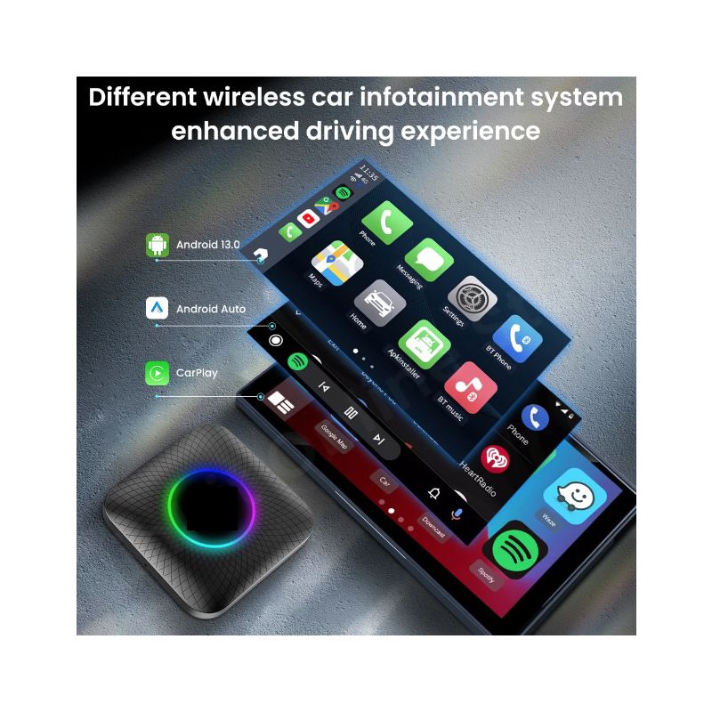 CarlinKit Chytrá TV krabička pro auta | CarPlay Ai Box Android 13 | Auto zábava s YouTube & Netflix