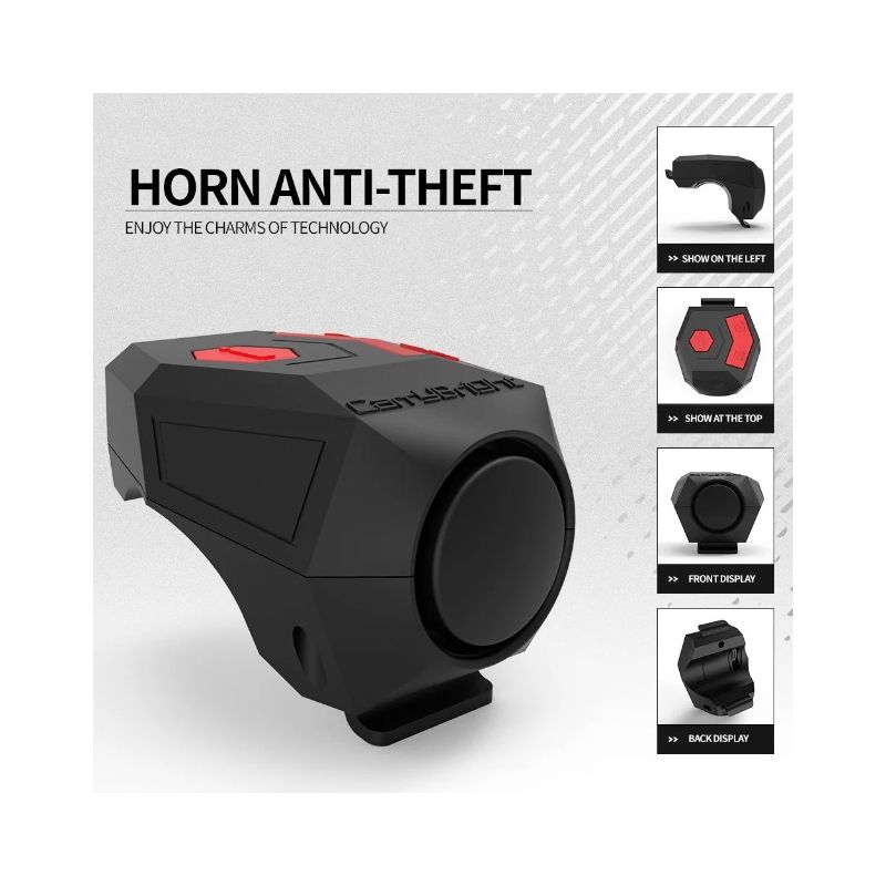 CarryBright CBH3 USB dobíjecí 120db cyklo klakson: hlasitý zvonek pro bezpečí i alarm proti krádeži!