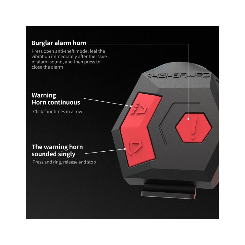 CarryBright CBH3 USB dobíjecí 120db cyklo klakson: hlasitý zvonek pro bezpečí i alarm proti krádeži!