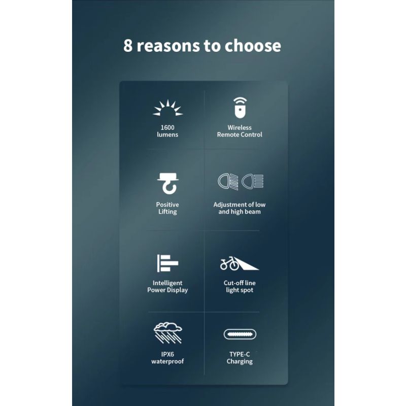 Magicshine CBL1600 Přední LED MTB světlo na kolo 1600 lumenů | Dálkové ovládání Cyklistická bezpečnost Noční jízda!