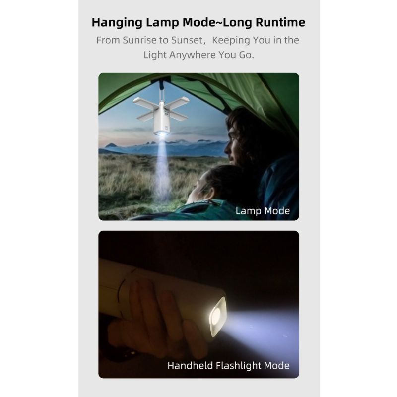 Klarus CL2 Skládací Kempingové Světlo 750 Lumenů - Péče o Oči, 7 Režimů pro Vnitřní i Venkovní Osvětlení