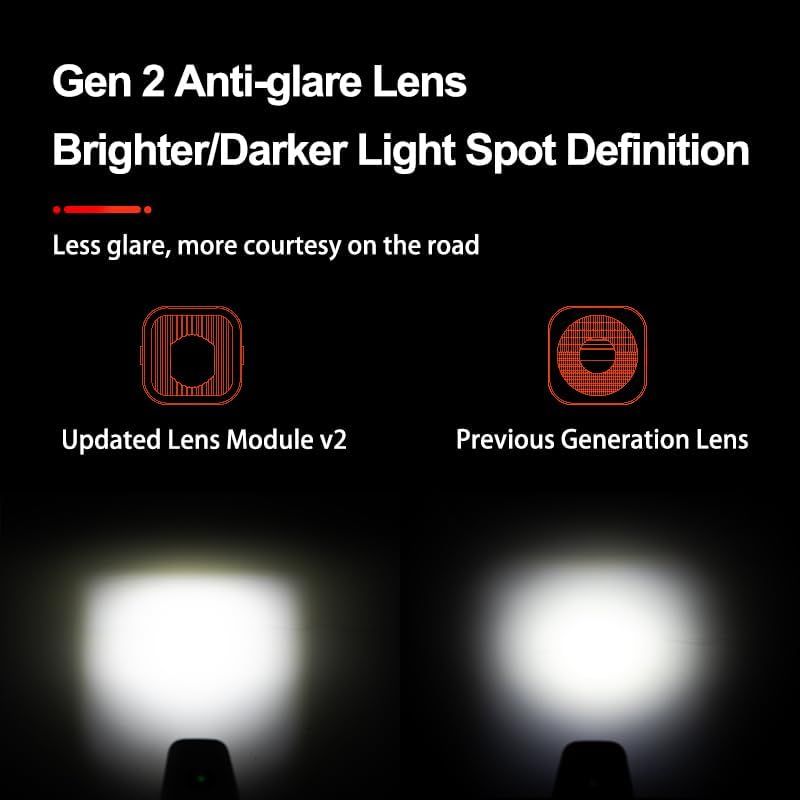 TOWILD CL2000 Přední světlo na kolo 2000LM | Super Jasné, Vodotěsné pro MTB/Silniční noční jízdu a viditelnost