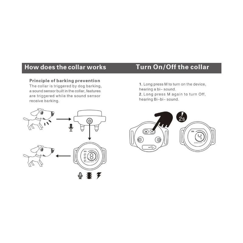 Smart automatický obojek proti štěkání pro psy – dobíjecí, inteligentní rozpoznání štěkotu, humánní řešení pro klidný domov