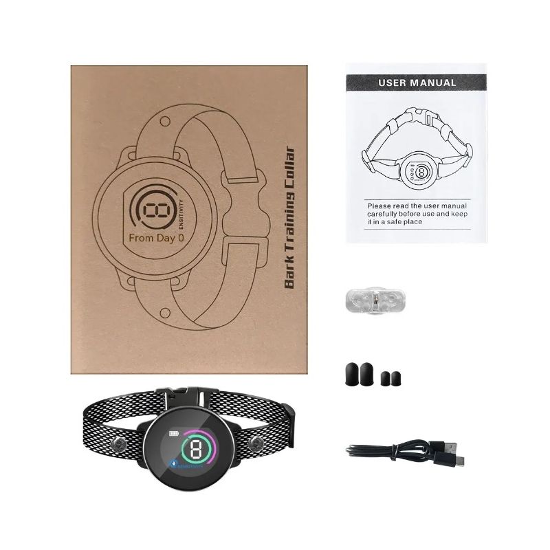 Smart automatický obojek proti štěkání pro psy – dobíjecí, inteligentní rozpoznání štěkotu, humánní řešení pro klidný domov