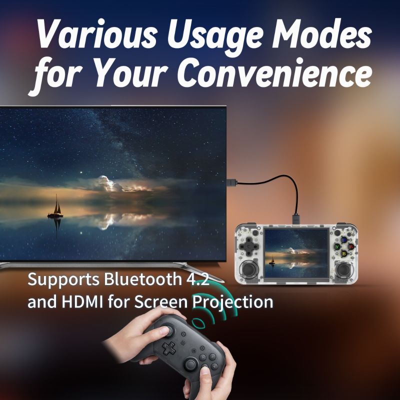 ANBERNIC RG35XX H Kapesní Herní Konzole Linux H700: 5000 Retro Her, IPS Displej, WIFI, Přenosná Zábava!