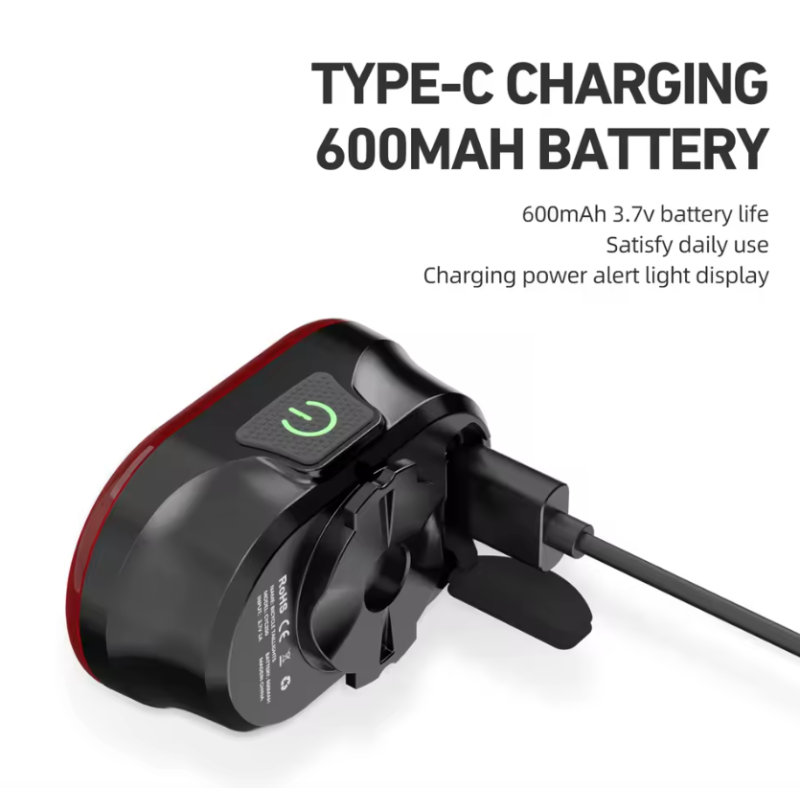 CYCLAMI CY200 Chytré zadní světlo na kolo s brzdovými senzory | IPX6 Vodotěsné LED světlo pro bezpečnou noční jízdu a dojíždění | Vysoká viditelnost a cyklistická bezpečnost