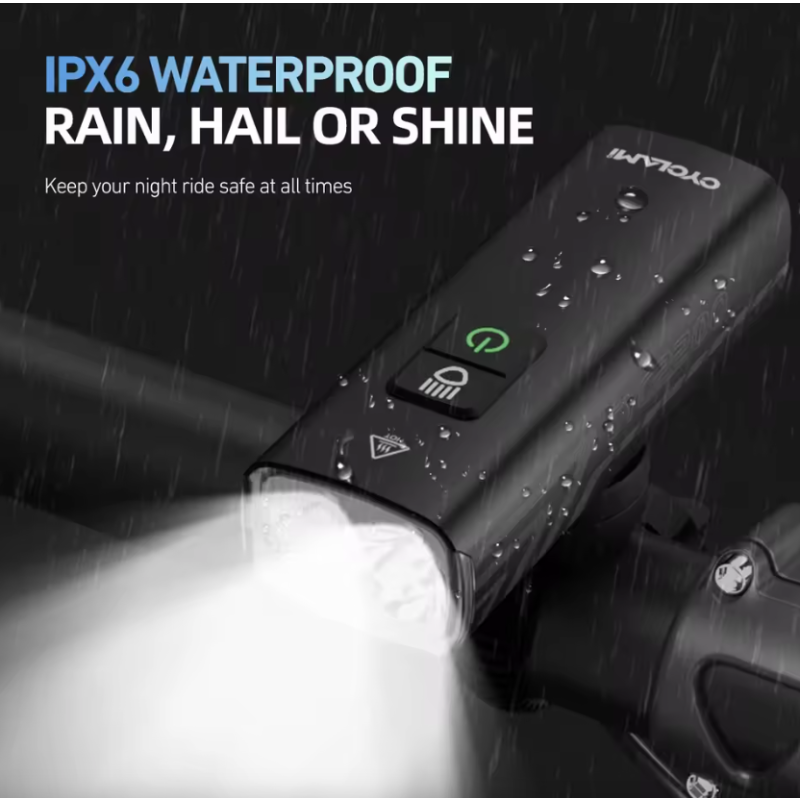 CYCLAMI BR2000/BR1200 světlo na kolo, 2000/1200 lumenů, USB-C. Odolné pro MTB/silnici. Buďte v bezpečí!