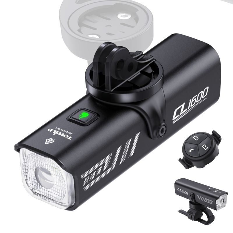TOWILD CL1600 LED světlo na kolo 1600 lumenů USB dobíjecí voděodolný světlomet pro noční jízdy a cyklistiku