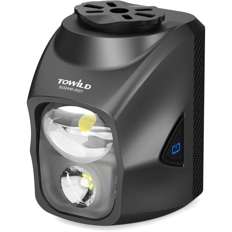 TOWILD DL1700: 1900 lumenů USB dobíjecí světlo na kolo, voděodolné pro noční jízdu.