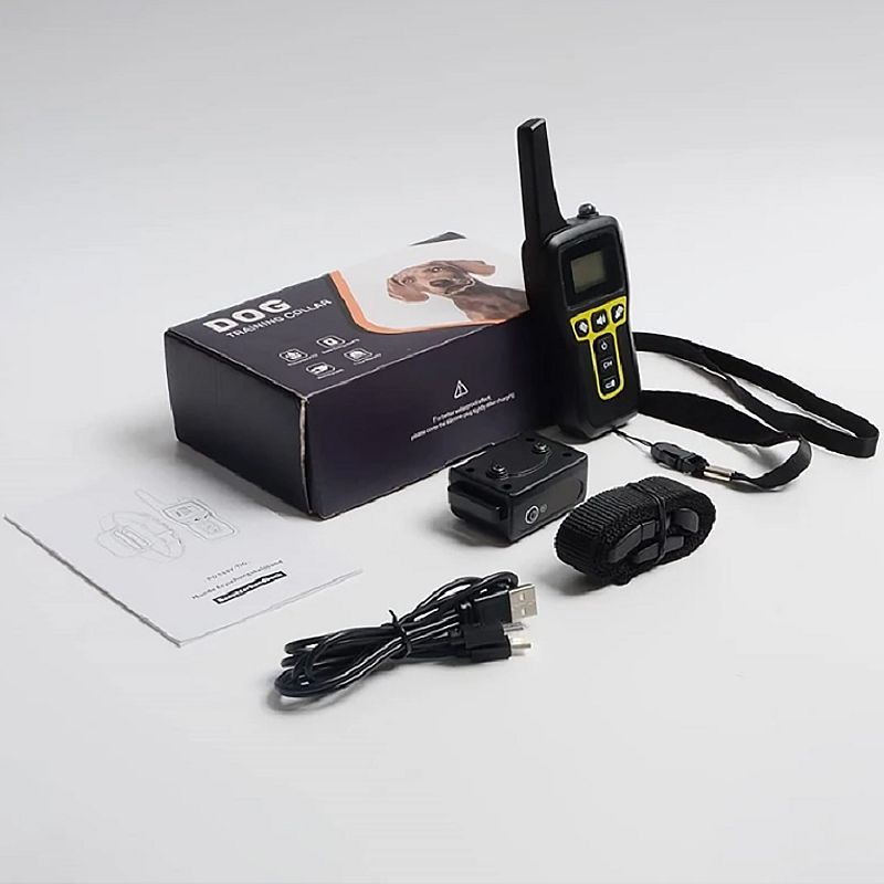 1000m Elektrický Výcvikový Obojek pro Psy, Vodotěsný Nabíjecí Obojek s Dálkovým Ovládáním pro Venkovní Výcvik