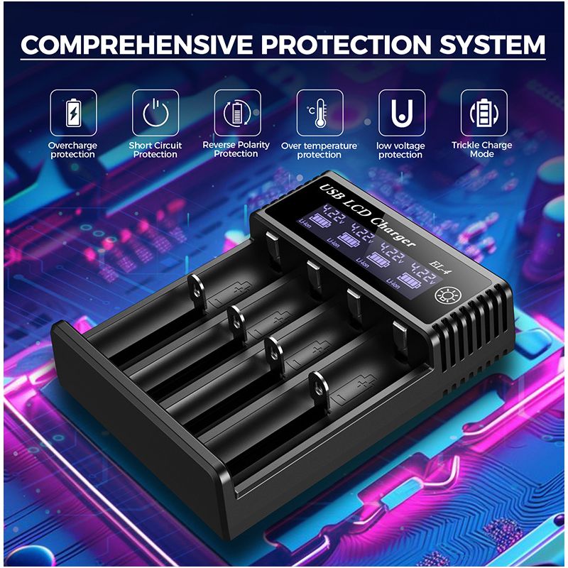Inteligentní USB LCD Nabíječka pro 18650 3.7V, AA AAA Baterie | Bezpečné & Efektivní Dobíjení