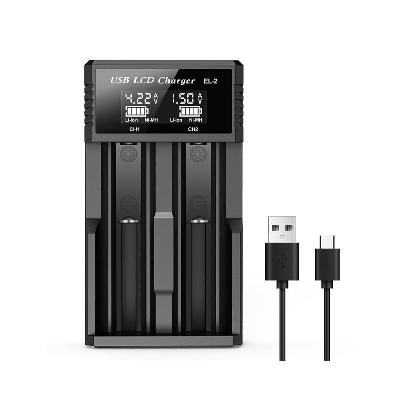 Inteligentní nabíječka USB LCD displej pro 18650 37V bezpečné nabíjení baterií kompatibilita AA AAA a efektivní dobíjení