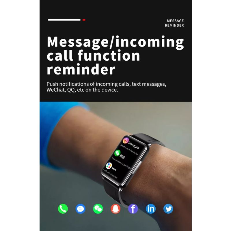 EP02 Chytré hodinky pro měření krevní glukózy, EKG, HRV, srdečního tepu a teploty, 1,57